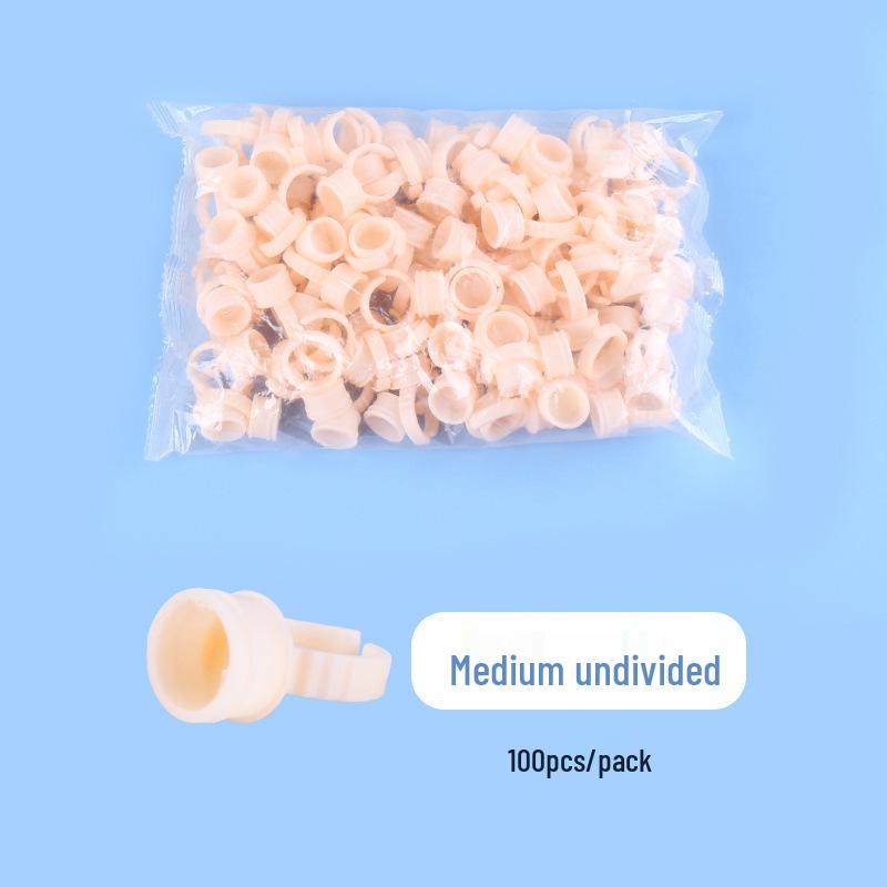 Semi-Permanent Makeup Silicone Pigment Rings, Disposable Finger Cups for Eyebrow & Lip Applications, 100 pcs.