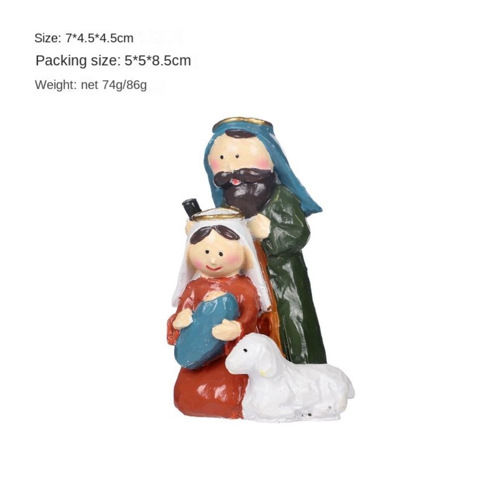 Virgin Mary Table Decoration Jesus with Manger Home Decor  Bookshelf