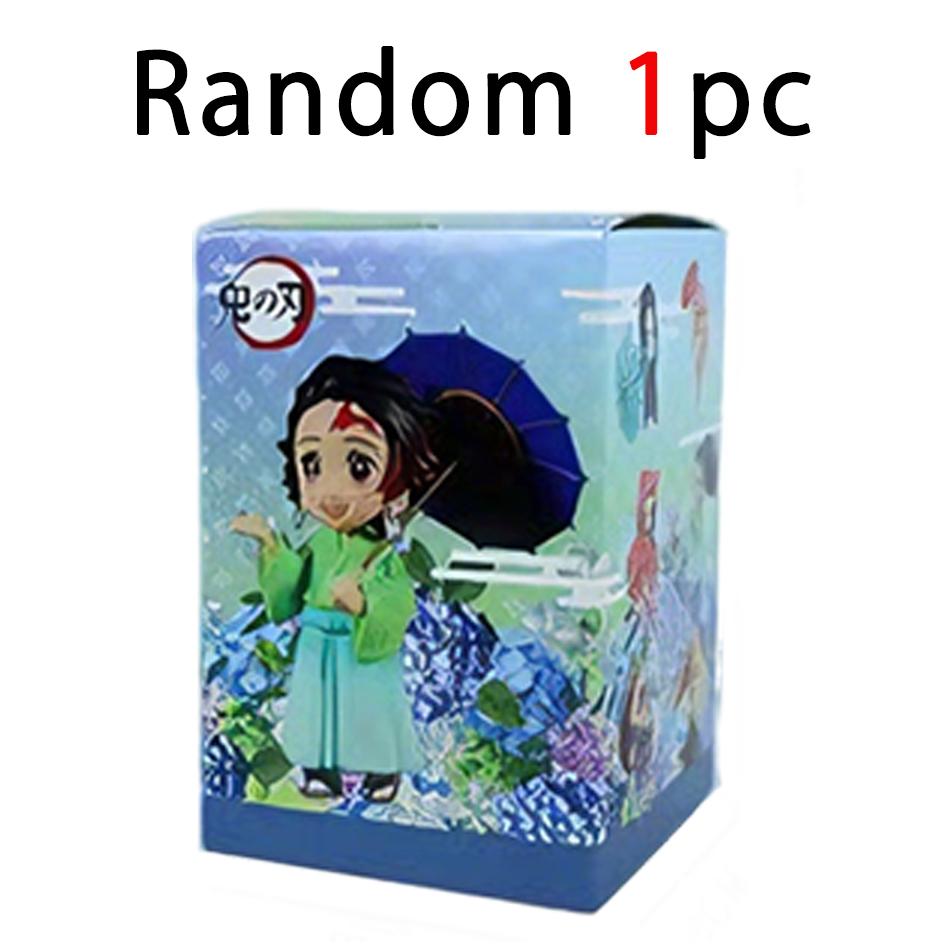 In Stock 12cm Kawaii Demon Slayer Plum Rain Series with Box Handmade Model No Yaiba Kamado Nezuko Action Figure Ornament Gift
