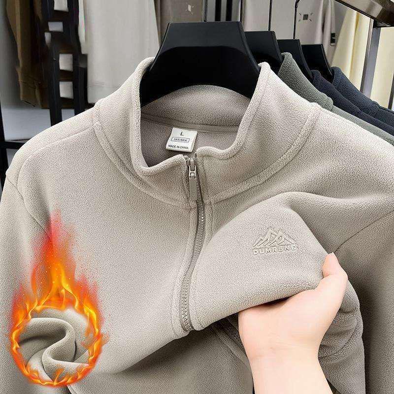 Hochwertiger dicker Reißverschluss-Cardigan-Pullover aus Fleece für Herren für Herbst/Winter