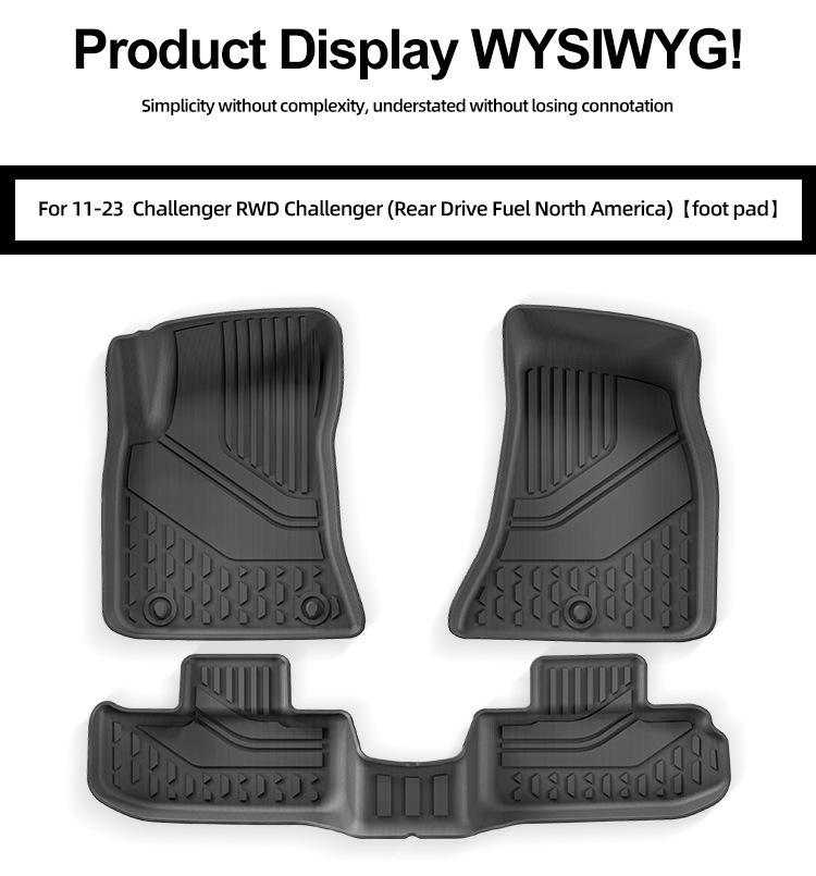All-Weather TPE Floor Mats for 2011-2023 Dodge Challenger