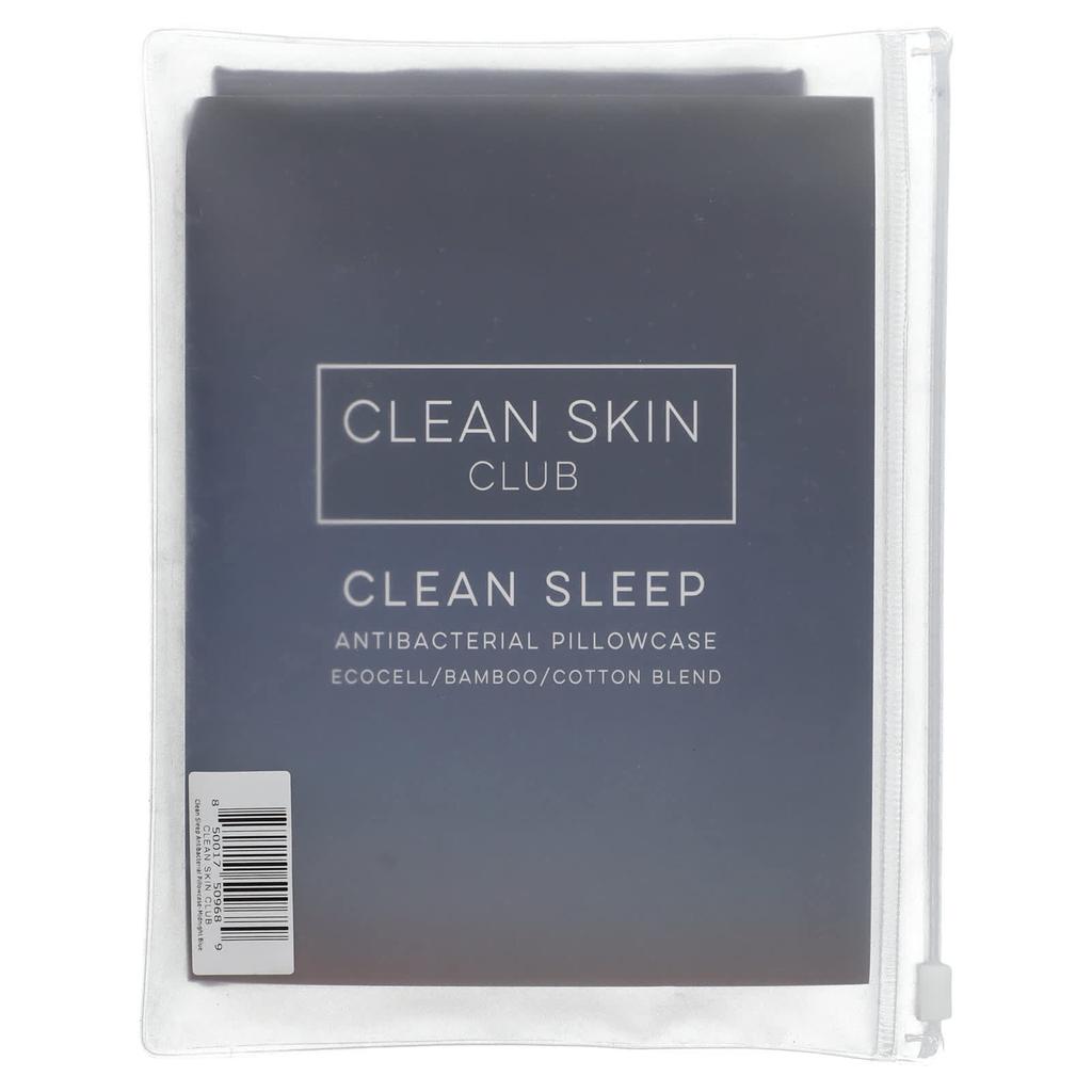 Clean Sleep, Silver Ion Pillowcase, Midnight Blue, 1 Piece