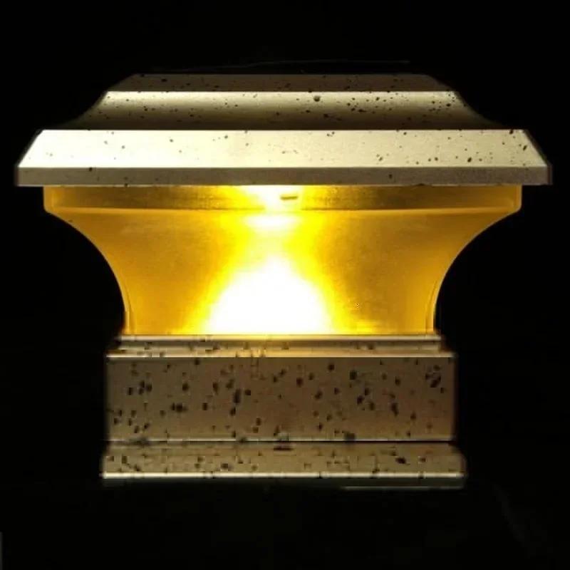 1 Pack Waterproof Outdoor Solar Garden Landscape Light Fence Post Light Yard Post Light Outdoor Decoration Gardening