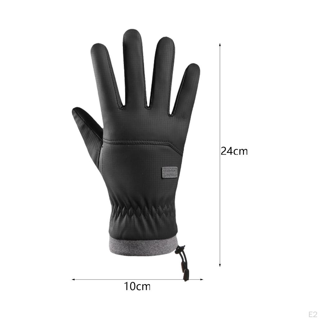 Men's Winter Gloves for Outdoor Activities - Insulated Touchscreen Mittens