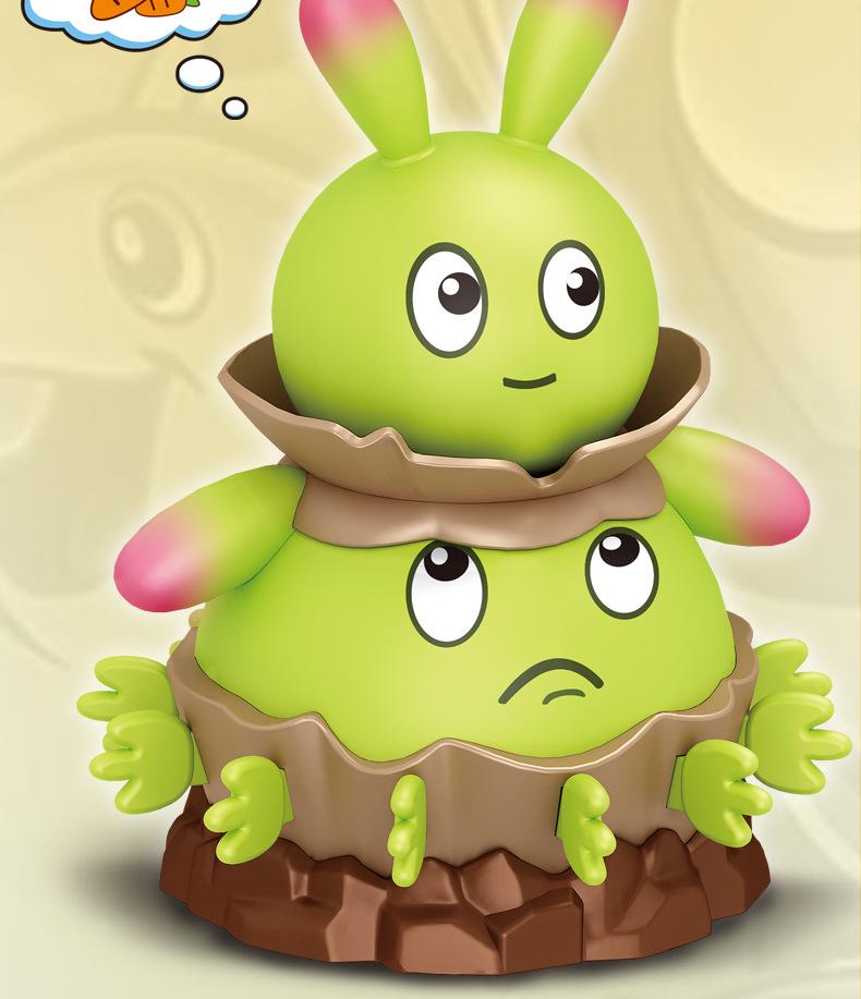 Genuine Plants vs. Zombies Twin Rabbit Radish Pull Toy - Novelty Interactive Prank for Boys