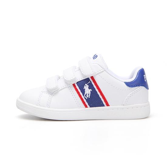 

Polo Kids [Детские] Белые королевские синие кроссовки с логотипом на липучке RF101633C-RF101633C 250