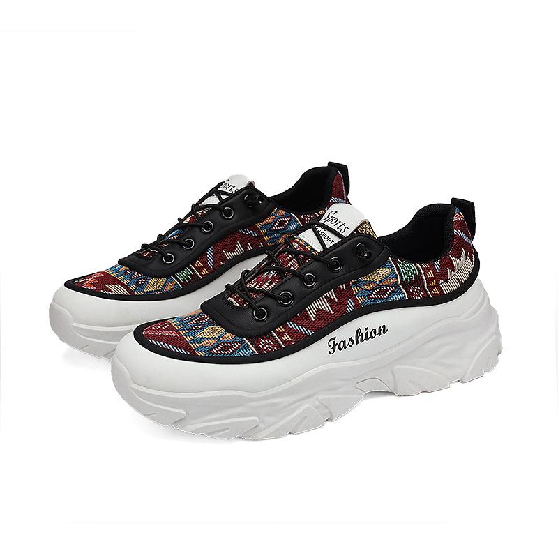 

Весенне-осенние кожаные кроссовки на высокой подошве для спорта и повседневной носки, новая мужская подростковая личность, на шнуровке, модные кроссовки для папы, мужские 44