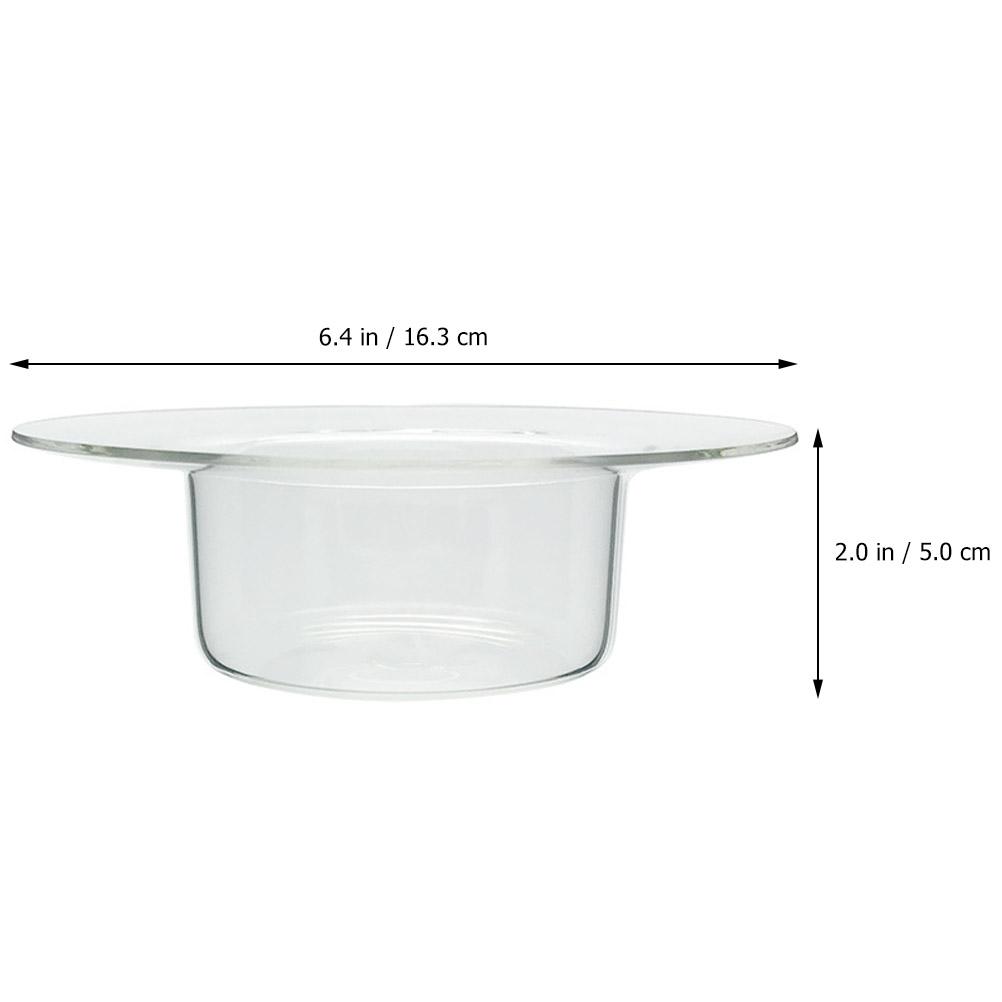 Transparent Straw Hat Shaped Glass Bowl INS Style Ice Cream Dessert Yogurt Fruit Bowls Container Kitchen Tableware