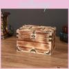 Organizer Wooden Vintage Box With Latch For Desktop Storage Gift Decoration