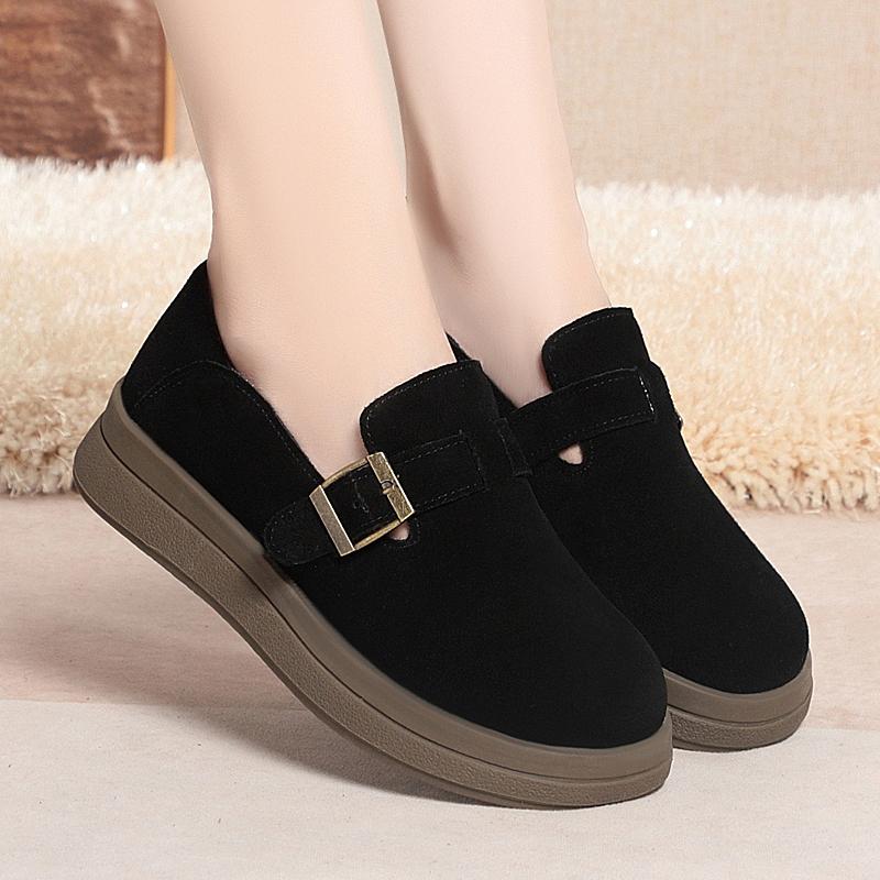Fashion AIYUQI Women's Loafers 2025 Spring New Flat Slip-on Ladies Shoes Platform Suede Genuine Leather Women's Shoes