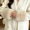 Autumn & Winter Faux Fur Elastic Wrist and Arm Guards - Thick Plush Sleeves for Warmth