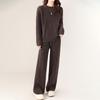 Damen 24 Herbst/Winter Koreanischer Lockerer Gedrehter Wollanzug: Gemütliches Rundhals-Pullover & Gerade Hose Set