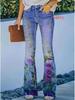 2023 Women's Plus Size Casual Faux Denim Pants - European & American Fashion