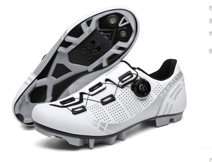 New cycling shoes with locks Double buckle lock shoes Men's and women's road cycling power shoes Hard sole Mountain cycling Rubber sole