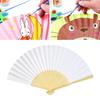 Pack of 50 Heliltd Folding Art Summer Heat Dance White Fans, Plain, Fans, DIY, Festivals, Celebrations, Weddings, Protection, Fans,