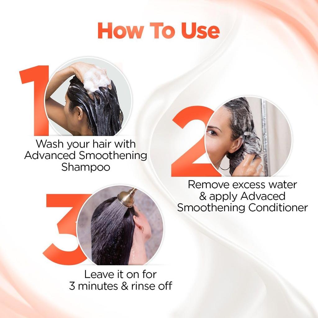 Bblunt Advanced Smoothening Duo 300 Ml + 250 G  Shampoo & Conditioner Combo Frizz-Free Hair Straightening Set For Men & Women