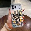 Inspirational English Applicable Apple 17Pro Mobile Phone Case iPhone16 Color Silver 1514 Laser 13promax12xsm