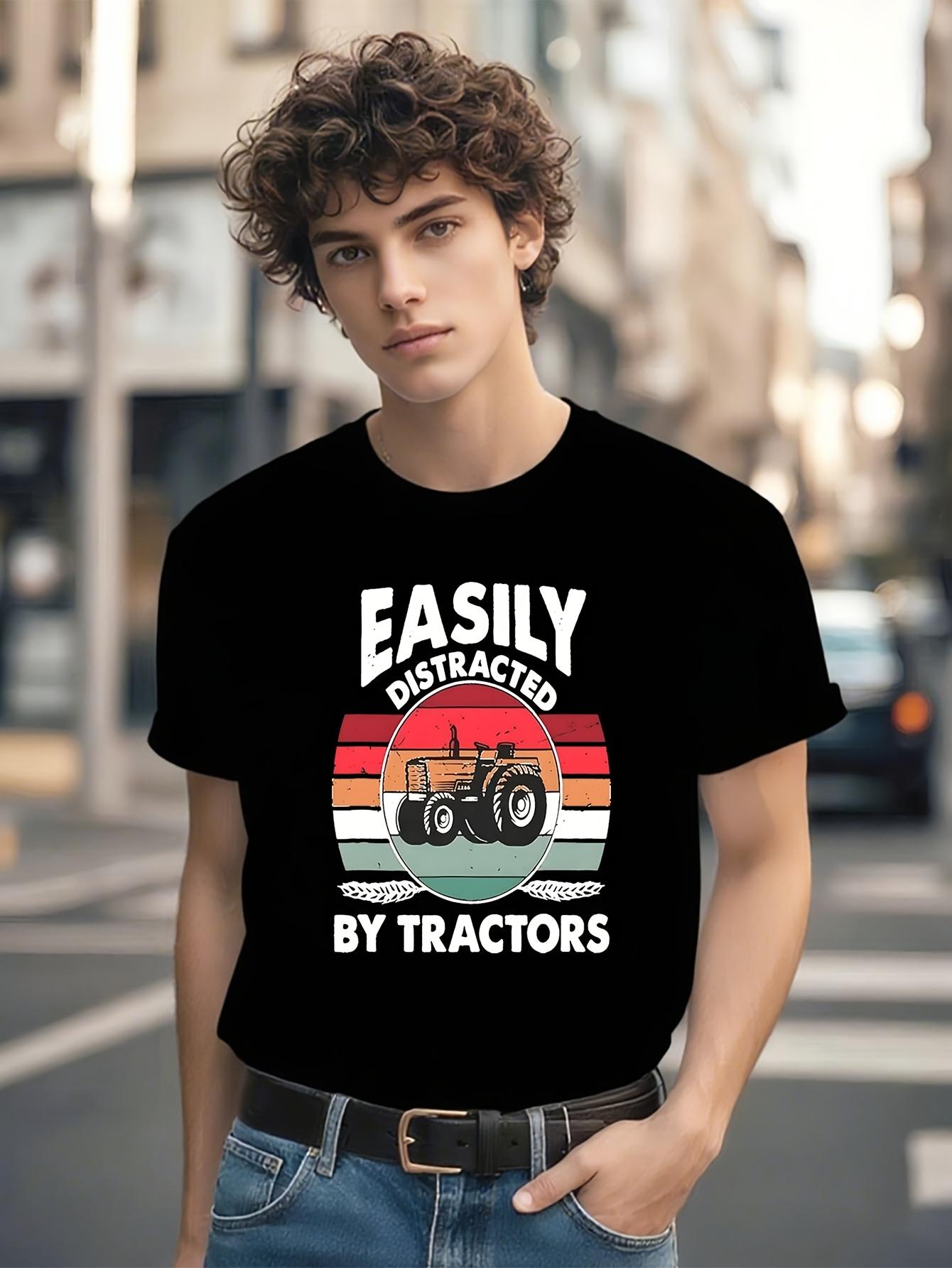 Funny Tshirt Funny Farming Quote Tshirt - Easily Distract... L