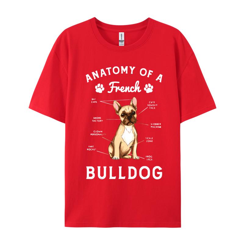Anatomy Of A French Bulldog Bulldog Tshirt For Unisex Dog Lover Tshirt Premium Cotton Top Tees Fast Ship S