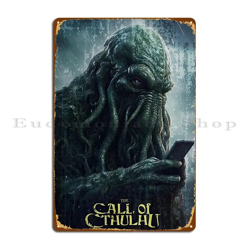 The Call Of Cthulhu Metal Signs Wall Cave Decoration Designer Custom Wall Cave Tin Sign Poster