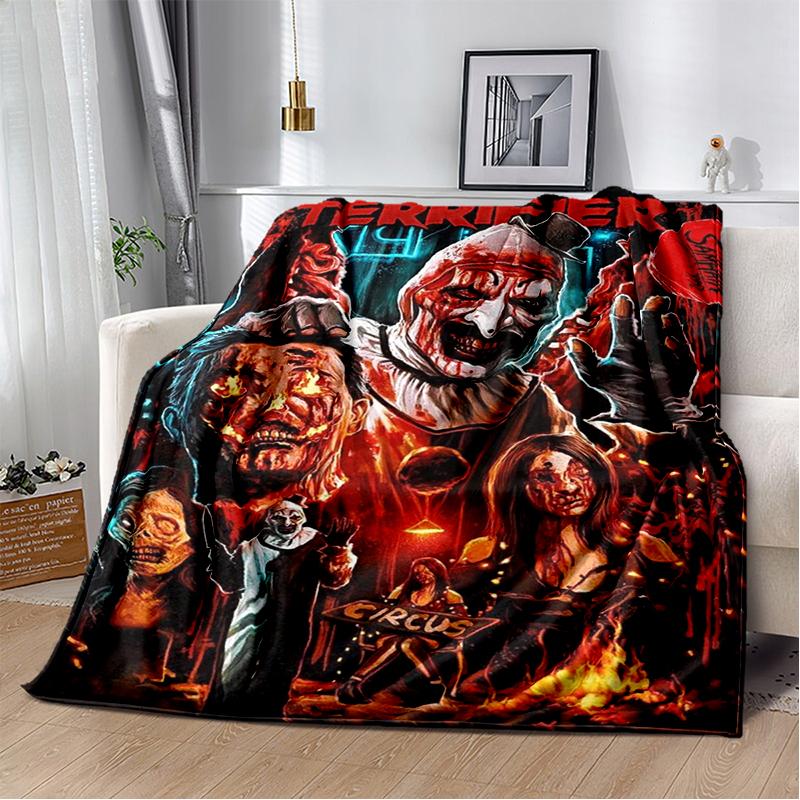 29 סגנונות טריפייר סרט אימה מתנת ליל כל הקדושים שמיכת קטיפה רכה, שמיכת פלנל לסלון חדר שינה מיטה ספה כיסוי