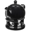 KADAX Ceramic Teapot With Warmer 1L Black