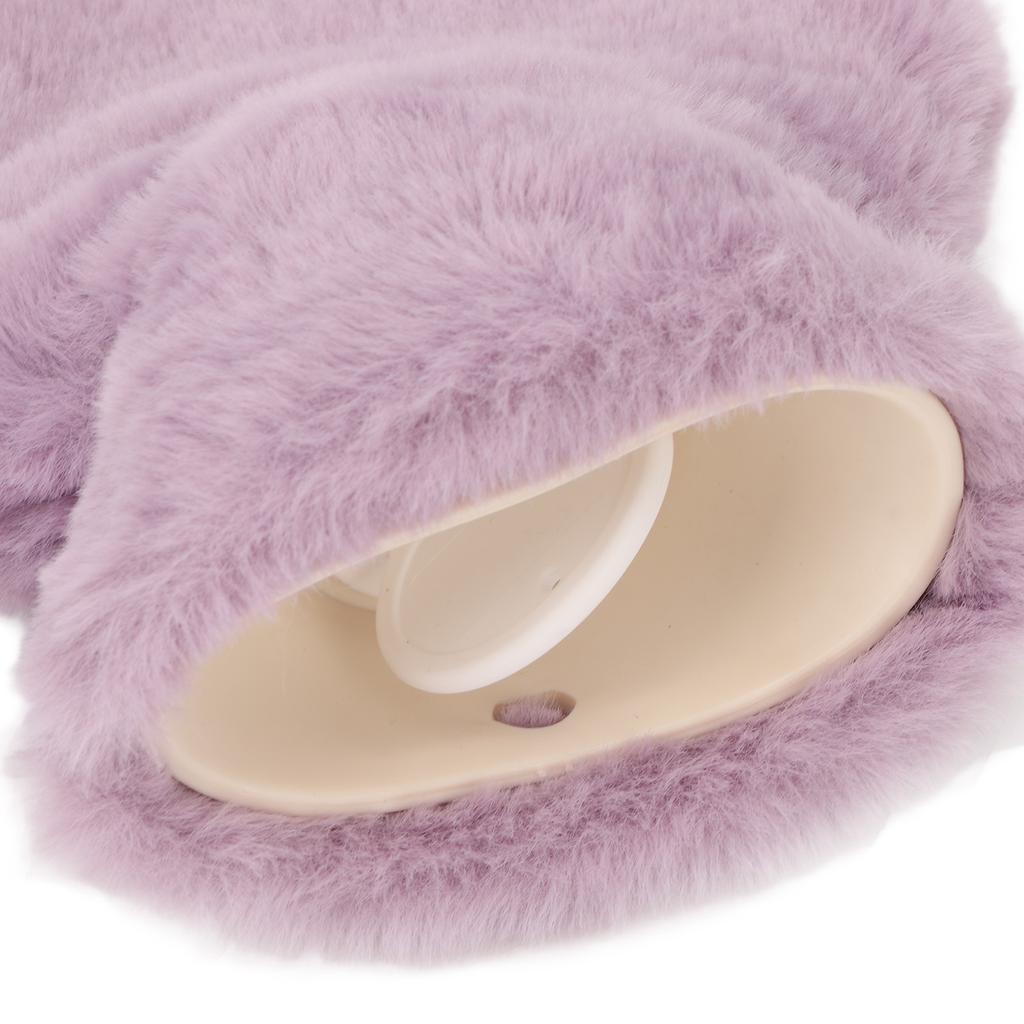 PVC Hot Water Bag with Soft Plush Cover Leakproof Winter Warm Bed Warmer Water Bag 1000ml