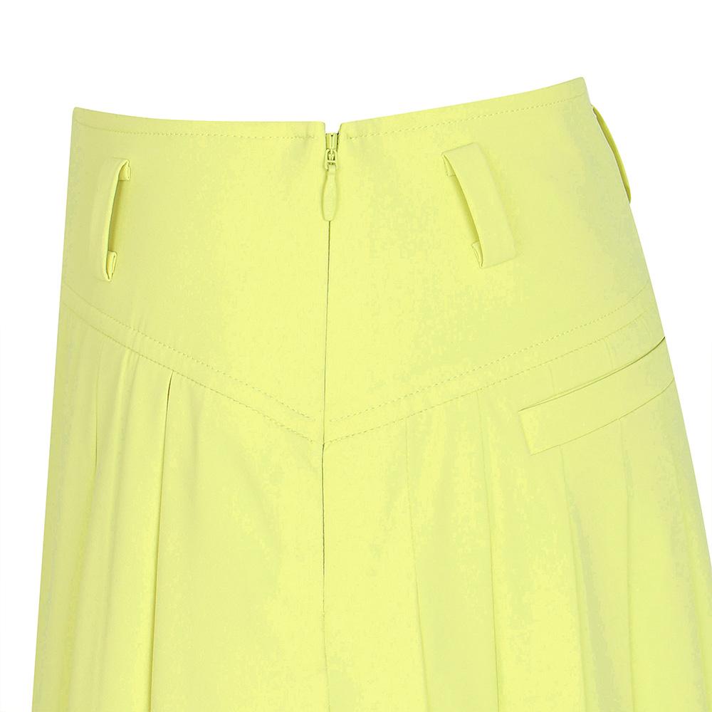 MALBON GOLF Variation Pleated Belted Skirt Yellow (Woman)