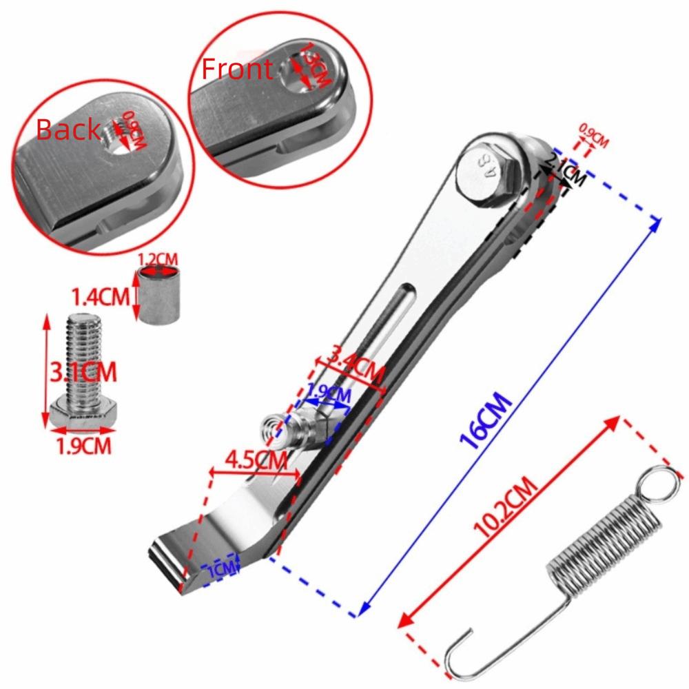 

CNC Motorcycle Side Stand Aluminum Alloy Motorcycle Parking Bracket Motorcycle Modification S