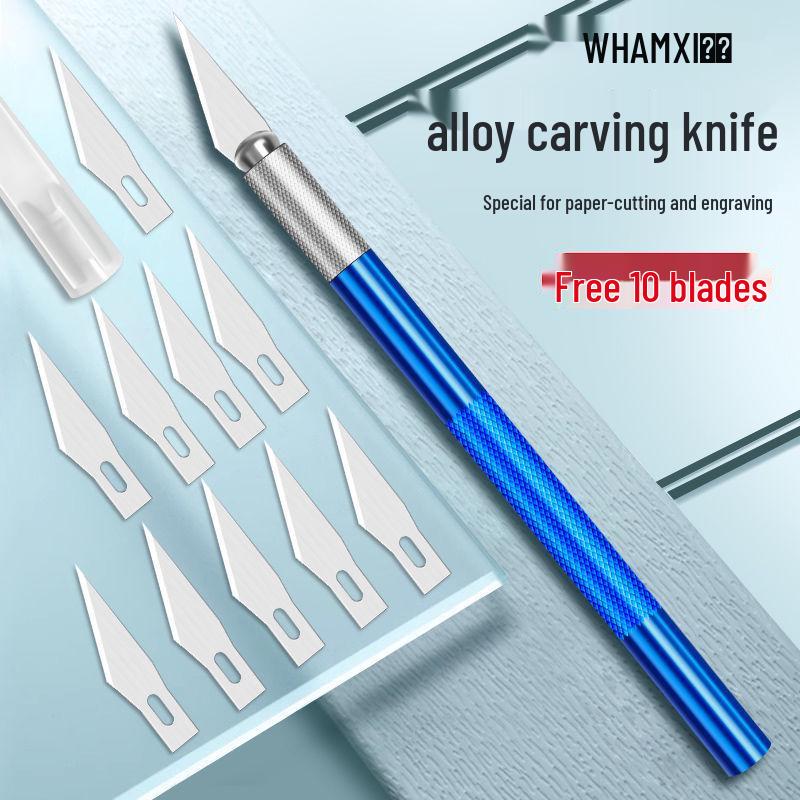 Carving Knife & Pen Knife Craft Set: Paper Cutter, Student Rubber Stamp, Wood Carving Tools