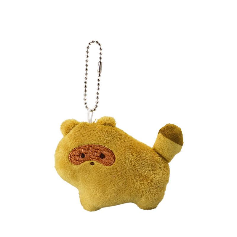 Charming Cartoon Zoo Series Plush Keychain Adorable Animal Character Soft Toy