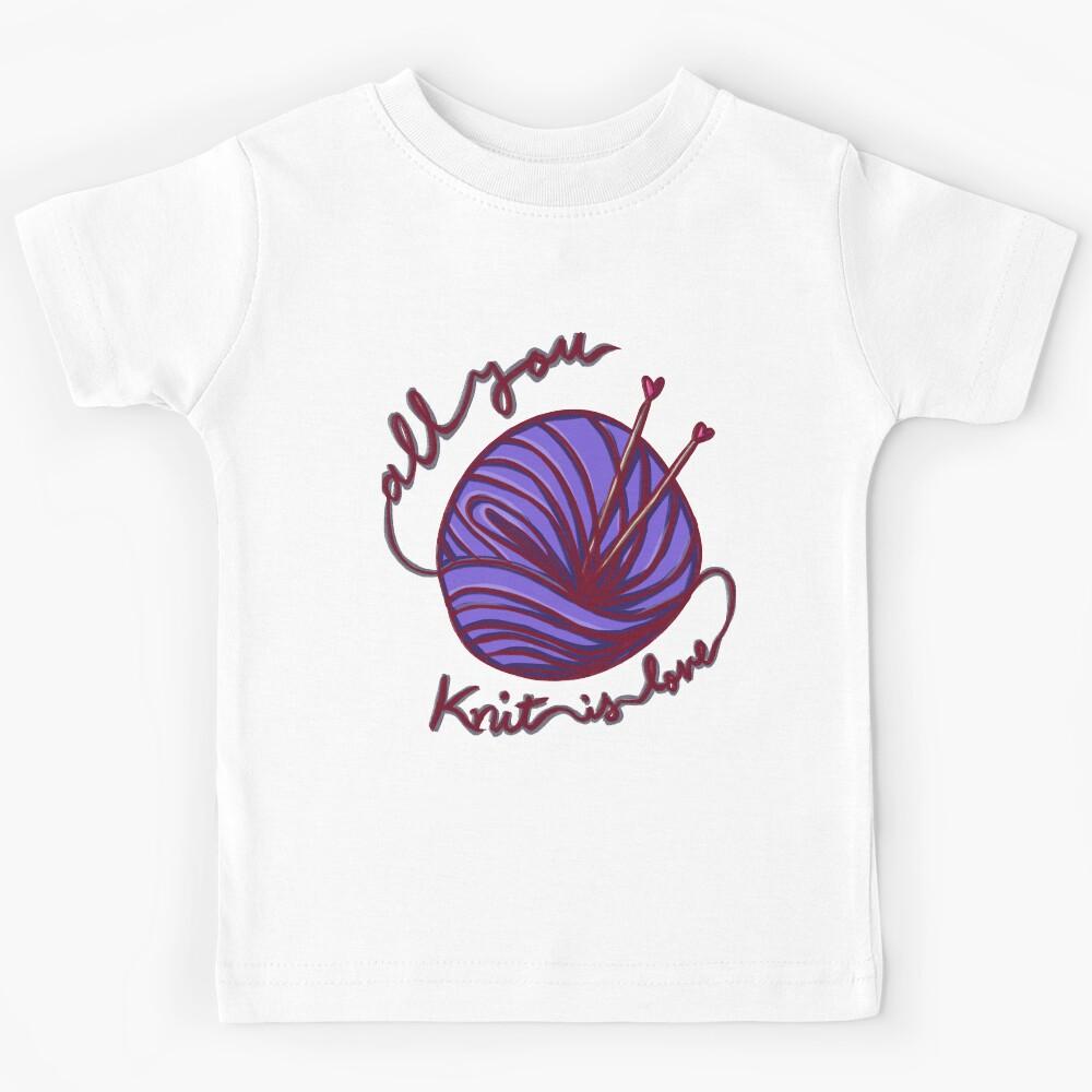 The Great Retro In A World All You Knit Is Love Music Awesome Kids T-Shirt 160