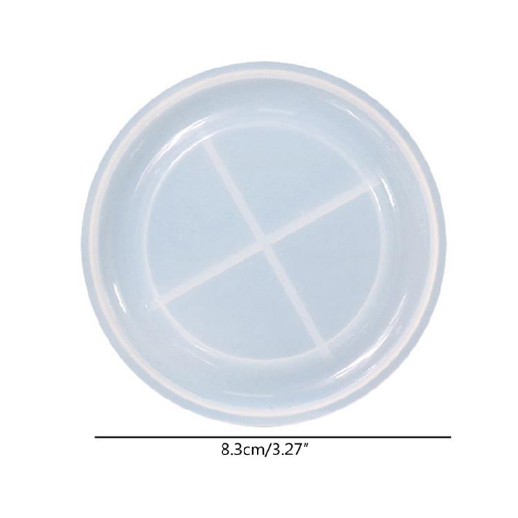 DIY Coaster Plate Molds Round Small Tea-Cup Mat Silicone Molds Epoxy Resin Molds