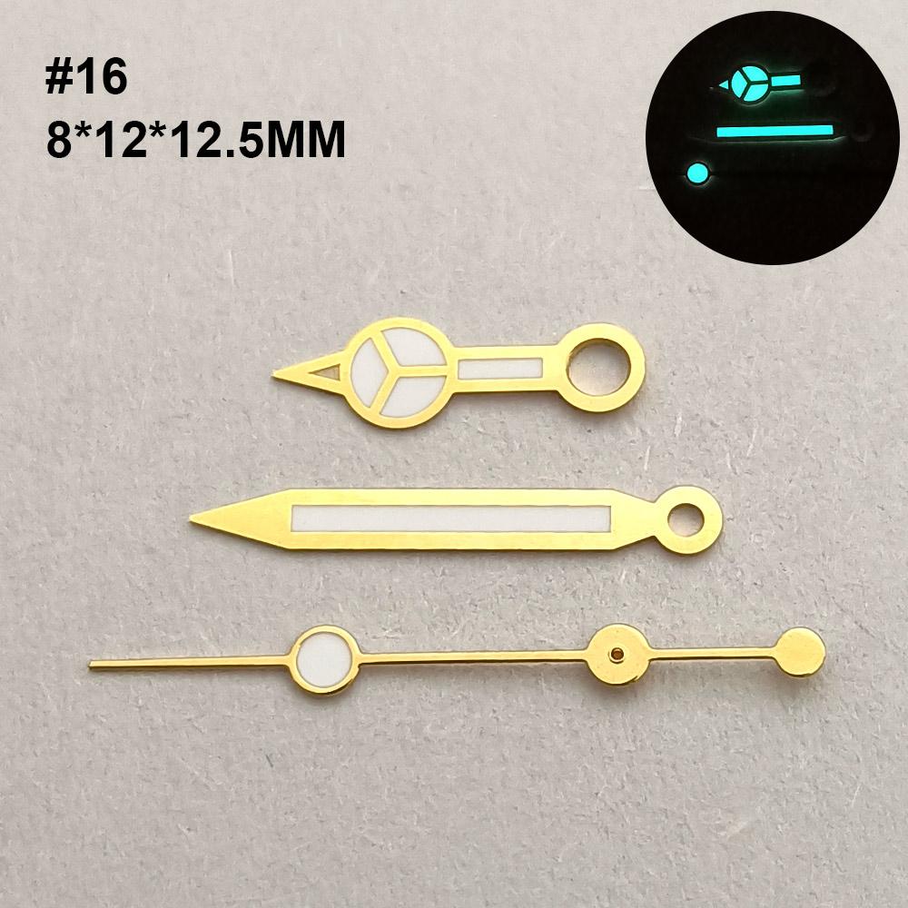 Uhrzeiger C3/bgw9 Blau Grün Leuchtend passend für NH-35-36 Uhrwerk Mechanische Armbanduhr Zubehör Silber Gold Roségold Schwarz