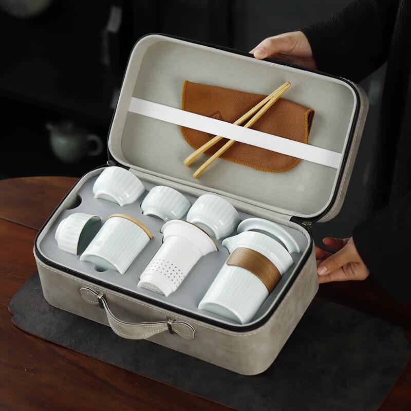 Ba Fang Li 9-Piece Shadow Celadon Tea Set
