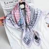 100% Natural Silk Square Scarf for Women Print Bufanda Mujer Real Silk Headscarf Large Pure Silk Bandana Foulard Femme 88x88cm