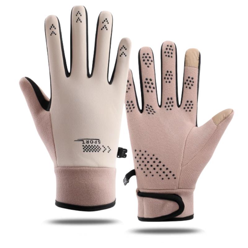 German velvet autumn and winter warm gloves women's outdoor windproof cycling sports non-slip touch screen cold-proof couple gloves men's velvet