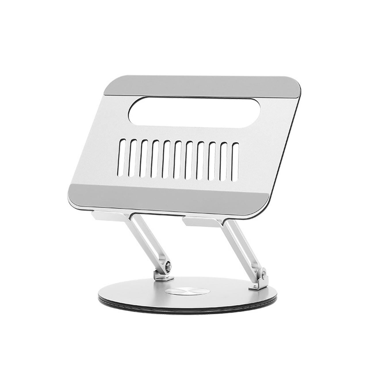 Heat Dissipation Laptop Stand 360° Rotatable Notebook Holder Liftable Aluminum Stand Compatible With 9.7-17.3 Inch Laptop Stand серебряный