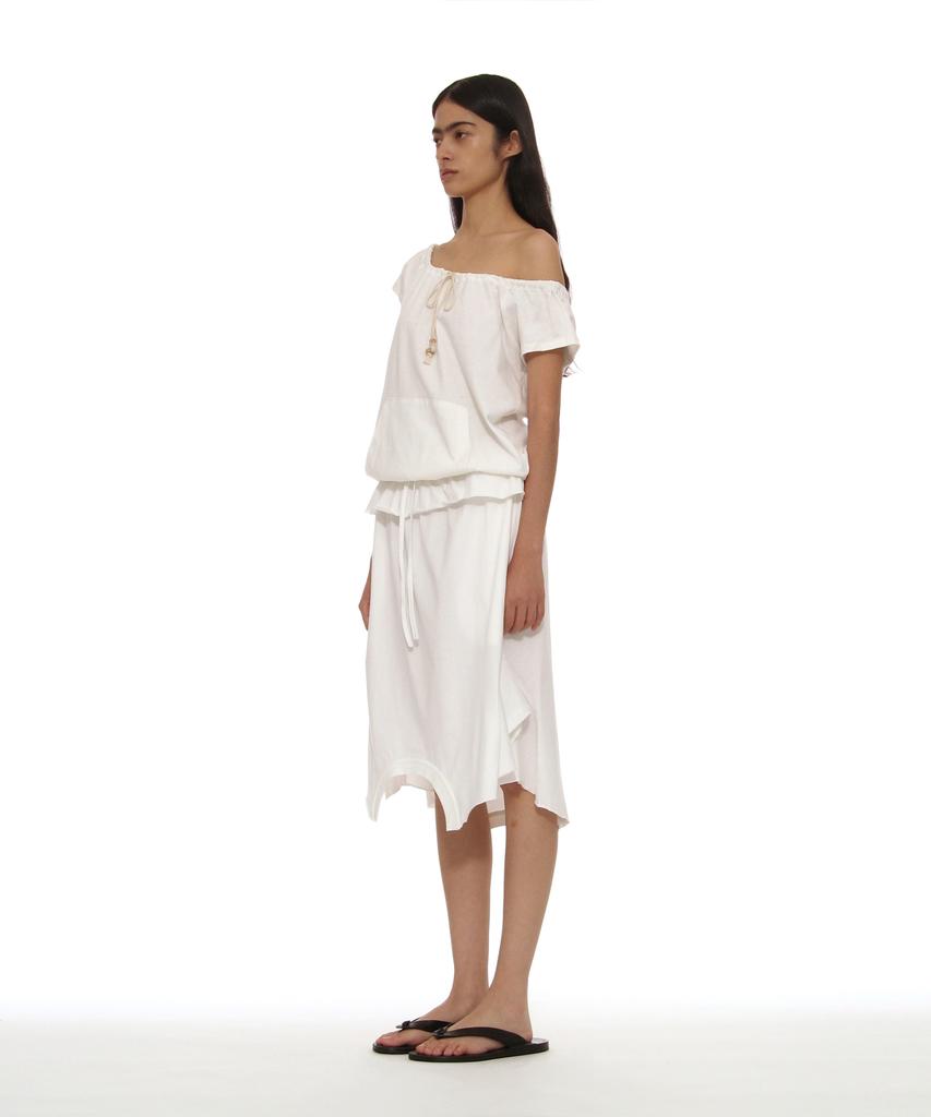 Partimento Woman Reverse T-Shirt Midi Skirt_White