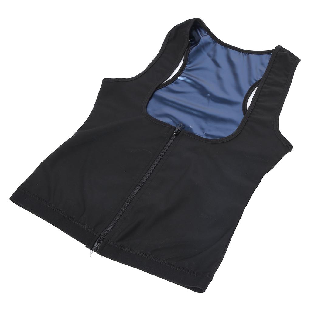 Sauna Vest Heating Sweat Tank Top Breathable Waist Trainer Zipper Sports Corset for Female2XL3XL
