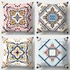 Colorful Geometric and Floral Pattern Cushion Covers Pattern Cushion Cover Suitable for Sofa Bedroom Car Pillow Cover
