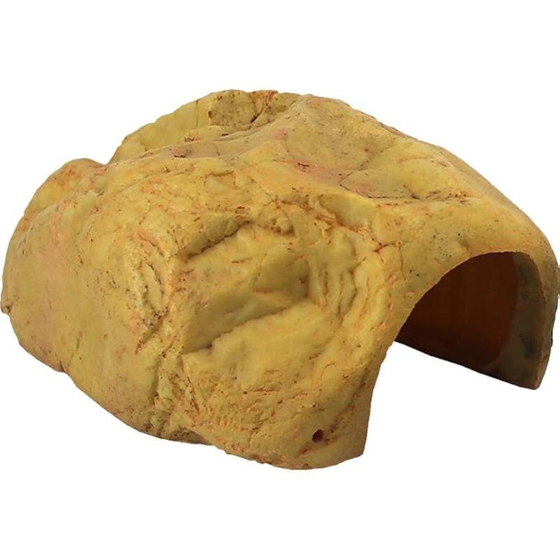 La La Pet® Reptile Hide Box Reptile Hideouts Large Resin Rock Gecko Hides and Caves Lizard Habitat Decor Small Animal Hideaway for Spiders Snake Large