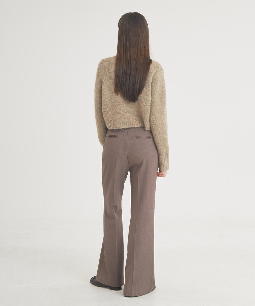 THEFRHT Wool Stripe Flare Pants (Brown)