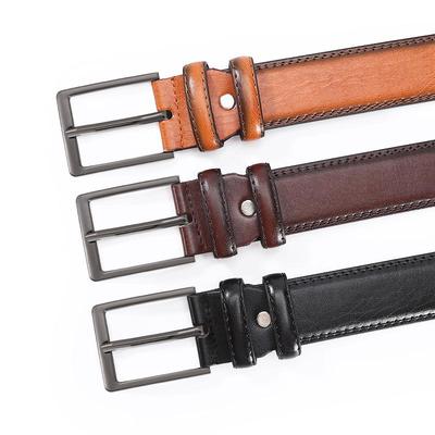 Cintura Classica da Uomo con Fibbia ad Ardiglione: Design versatile per professionisti di mezza età e giovani