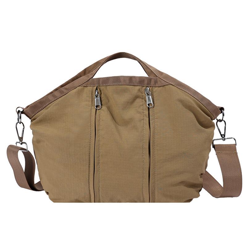 Wasserdichte Nylon-Tragetasche für Damen, große Kapazität, Umhänge-Crossbody-Handtasche mit Reißverschluss