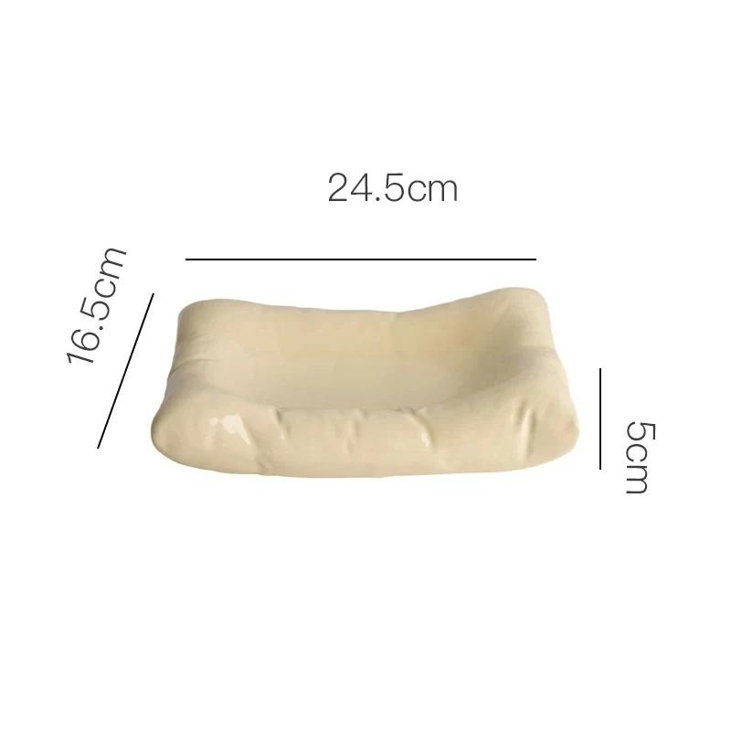 

Creative Ceramic Salad Plate – Dessert, Snack, Sushi & Cold Dish Serving Plate 9inch-Black