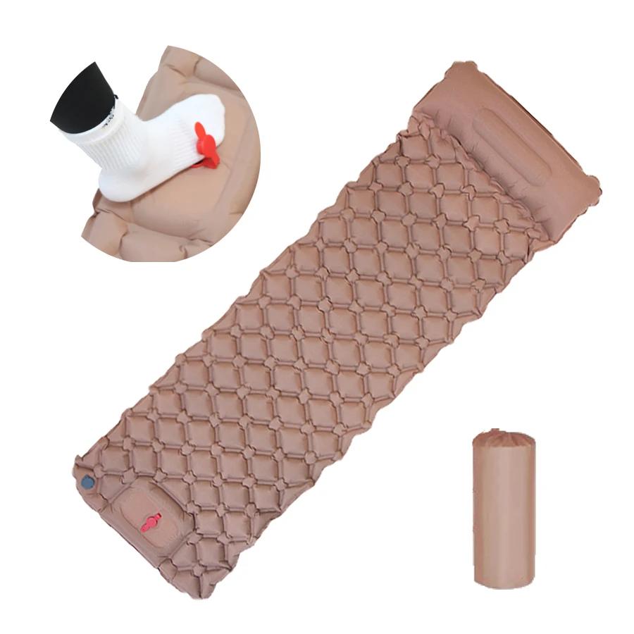 Brand New Original Outdoor Sleeping Pad Camping Inflatable Mattress Built-in Pump Ultralight Air Cushion Mat For Travel Hiking