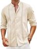 Men's Cuban Style Casual Button Summer Beach Vacation Shirt