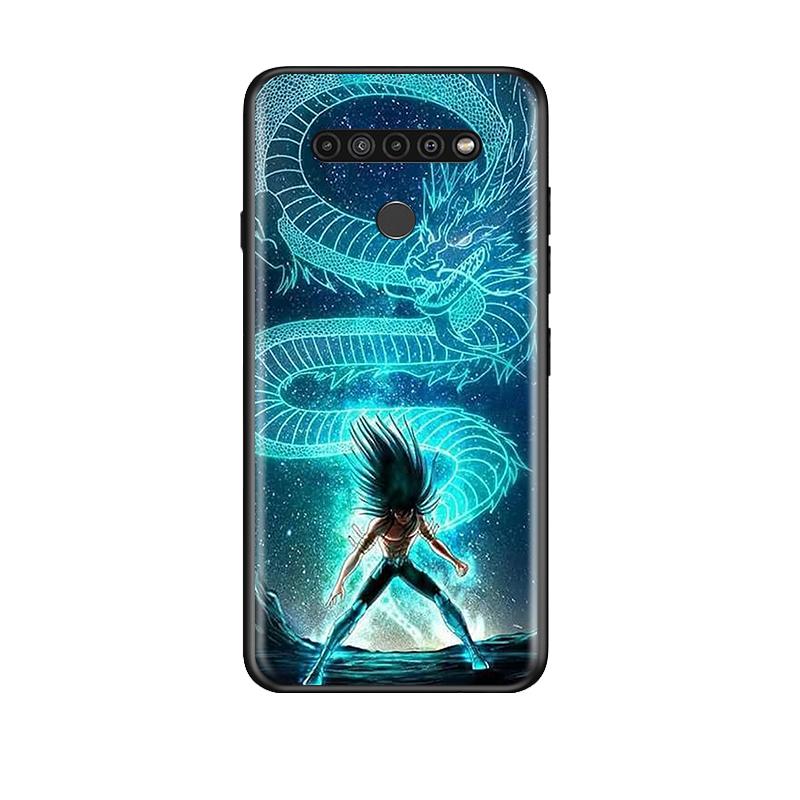 Saint Seiya Shiryu Anime tok LG G8 G8S G8X V30 V35 V40 V50 V60 ThinQ Q60 K40 K50 K51 K61 K71 K92 K62 készülékekhez, puha fekete telefontok