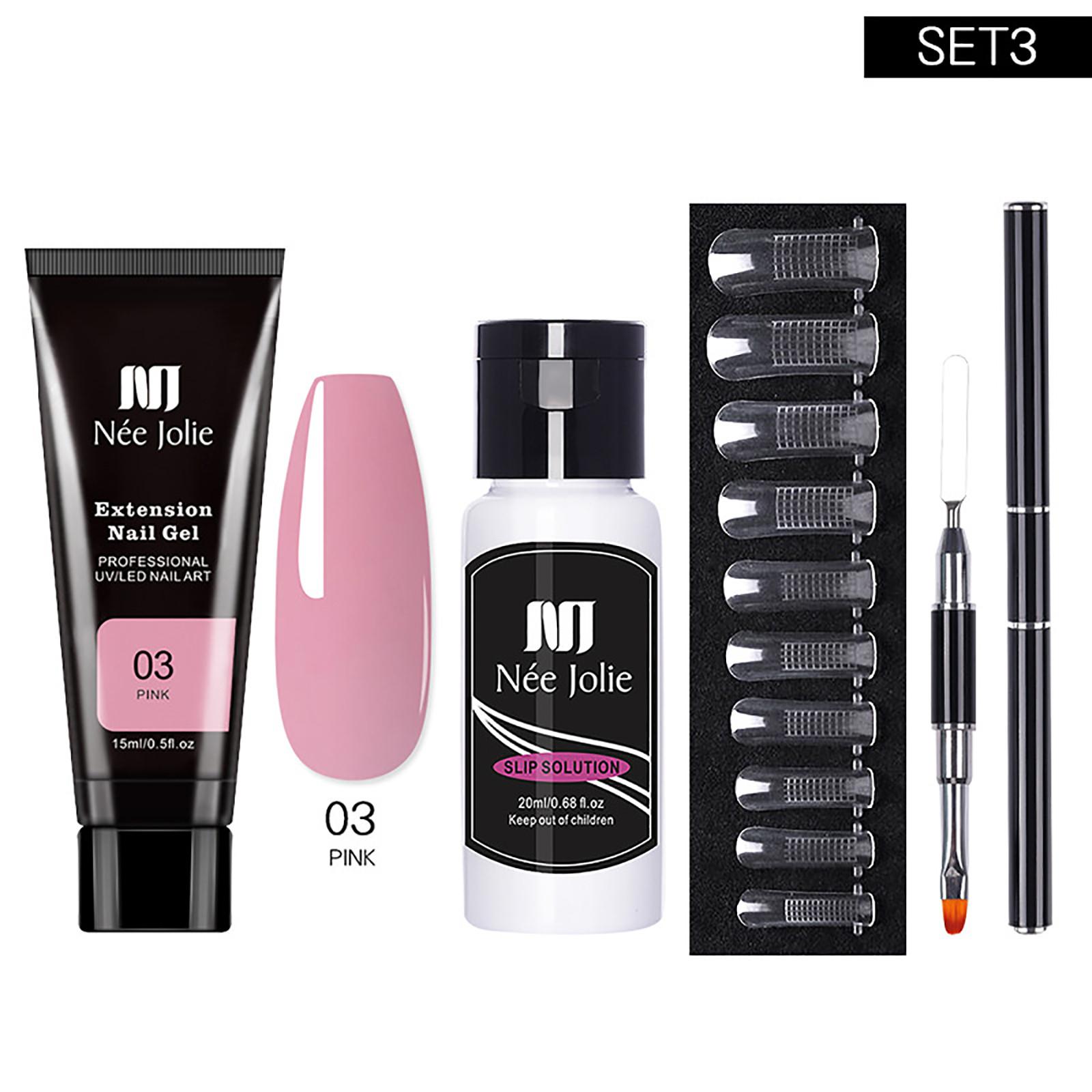 

Набор для наращивания ногтей, инструменты для ногтей с УФ-гелем, 15 мл